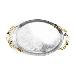 Bandeja de Servicio de Metal Estilo Indio Tradicional, Artesanía Refinada para Festividades Culturales y Uso Diario en el Hogar, Precio al por Mayor - Product Image 5