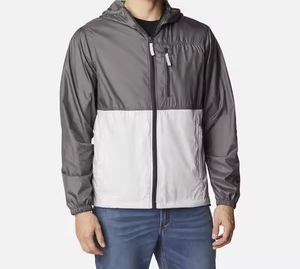 Chaqueta Acolchada Cortavientos con Capucha para Hombre, Diseño Color Block, Corte Regular, Cierre de Cremallera, Exterior de Poliéster, Estilo Casual de Primavera - Product Image 1