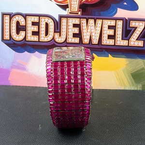 Reloj VVS1 Moissanite Cuadrado de 40 mm, Aleación con Esfera de Oro Amarillo, Pasa el Test de Diamantes, Certificado GRA, Color D, Estilo Antiguo de Lujo - Product Image 3