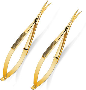Extra Fine Curved Spring <b>Scissors</b> Russian Manicure Professional Stainless Steel Sharp Blade Tip Precision <b>Cuticle</b> <b>Scissors</b> - Product Image 1