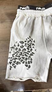 <b>Top</b> Trending Cotton French Terry <b>Distressed</b> Shorts Wholesale Men Streetwear Dtf <b>Distressed</b> Shorts - Product Image 6
