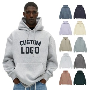 Sudaderas con capucha para hombre, 100% algodón, 500 g/m², gruesas, personalizables con logotipo impreso, hombros caídos, estilo flocado. - Product Image 1