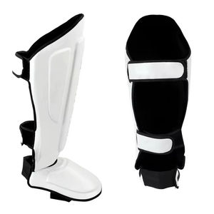 Espinilleras de Muay Thai, Protección Profesional, Cuero Sintético, Diseño Personalizable, Ajuste Universal, Ligeras - Product Image 1