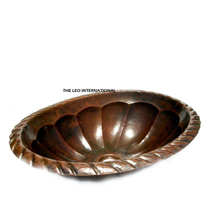 Évier sur pied en cuivre martelé, lavabos artisanaux, fabricant d'éviers uniques, fournisseur en gros - Product Image 5