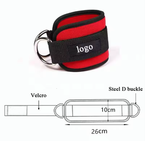 Tobilleras Acolchadas de Neopreno para Levantamiento de Pesas con Anillo en D, Correas Ajustables para Tobillo y Muñeca para Máquinas de Gimnasio y Entrenamiento Físico - Product Image 4