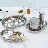 Plateaux chirurgicaux rénaux en acier inoxydable, manuels, à forme profondément incurvée, réutilisables pour une manipulation efficace des instruments