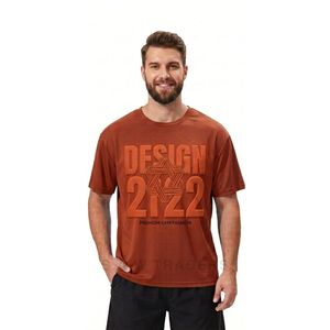 T-shirt de sport à motif diagonal magenta, respirant, à séchage rapide, en polyester, pour la course à pied, la gym, l'entraînement - Product Image 1