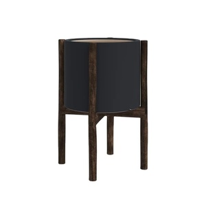 Macetero Artesanal de Metal y Madera con Soporte para Decoración de Interiores y Exteriores - Product Image 1