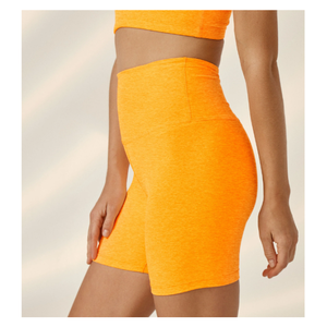 Pantalones cortos deportivos para mujer con logotipo personalizado, ropa de gimnasio, cintura ancha, pantalones cortos de yoga transpirables suaves, mallas - Product Image 2