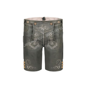 Nouvelles Lederhosen traditionnelles allemandes pour hommes, style bavarois, avec bretelles, sur mesure, en cuir de vache véritable - Product Image 2