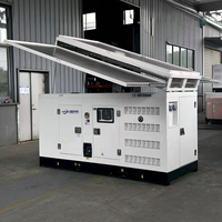 Générateurs diesel silencieux hybrides solaires à 4 cylindres 10/15/20/25/30/40/50/100 KVA, refroidis par eau, triphasés, avec ATS