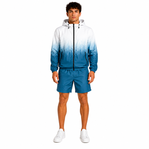 Traje Deportivo Impermeable y Transpirable de Secado Rápido, Conjunto para Correr Resistente al Viento, Ropa de Entrenamiento con Forro de Malla, Pantalones Cortos, Diseño 2 en 1 - Product Image 1