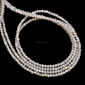 Perles en forme de rondelle à facettes en pierre de lune naturelle faites à la main 16 pouces 2.5-3mm utilisation de brin de pierres précieuses pour la fabrication d'articles de bijoux - Product Image 1