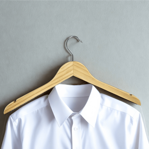 High Quality Durable <b>Pine</b> Wood Coat Hangers Stylish Stainless Steel Hooks Single Tier Lacquer Finish Cleaning Living Room - Product Image 4