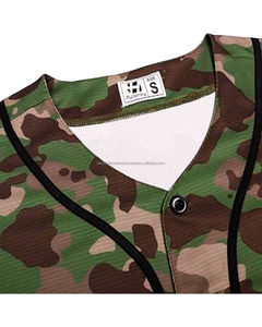 Maillots de sport de baseball imprimés par transfert thermique 100% polyester Baseball et softball Prêt à expédier Meilleure qualité Jersey cousu - Product Image 3