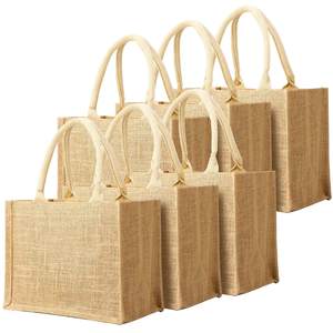 Sac de rangement en jute de qualité supérieure avec poignées robustes pour le stockage des courses et les usages domestiques - Product Image 1