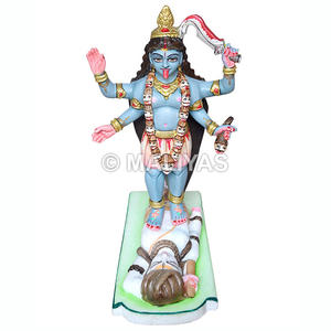 Dakshineswar Kali Maa |   Murti de Kali Dakshina de Mármol Premium para el Hogar y el Templo – Maliyas - Product Image 1