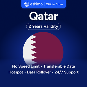 Tarjeta SIM Electrónica (ESIM) Eskimo Travel Qatar de 10 GB, Datos de Alta Velocidad 4G/5G, Sin Necesidad de SIM Física, Validez de 2 Años, Modelo con Portabilidad de Datos Ilimitada - Product Image 1