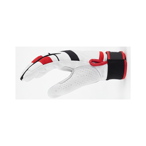 Gants de frappe de baseball en cuir grainé avec panneaux de doigts extensibles, gants de frappe de softball avec sangle de poignet, logo personnalisé OEM ODM Premium - Product Image 6