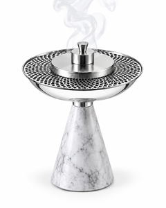 Brûleur d'encens Bakhoor de luxe en résine et acier inoxydable avec disque métallique décoratif, écologique, durable, aromatique, utilisable toute l'année - Product Image 4