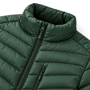 Manteau d'hiver matelassé léger pour homme, taille personnalisée, col montant, poches zippées, vêtement d'extérieur rembourré, tenue décontractée quotidienne - Product Image 4