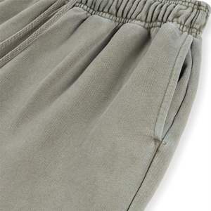 Pantalon de survêtement décontracté évasé à jambe large, coupe ample, style streetwear, en molleton bouclette, coupe droite pour homme - Product Image 3