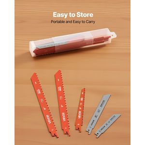 Set di 32 Lame Bimetalliche per Sega a Gattuccio con Attacco Universale, Varie Misure per Metallo e Legno - Product Image 6