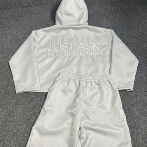 Custom Private Label Satin Nylon <b>Tracksuit</b> Men Hooded Windbreaker Set All Season Wear Jogging Suit Men Windbreaker Sets - Product Image 3
