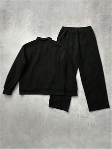 2 Piece <b>Set</b> for Men Y2k Streetwear Long Sleeve Zip Up Jacket and Baggy Pants Clothes - Product Image 3