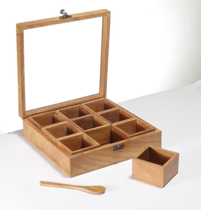 Boîte de rangement en bois pour sel et épices de cuisine - Product Image 2