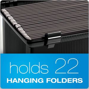 Scatola Portadocumenti Portatile con Doppio Chiusura a Scatto e Coperchio a Cerniera, Contenitore Semplice per Archiviazione Documenti e Supporti Multimediali per Casa e Ufficio - Product Image 4