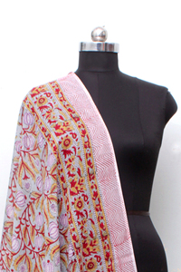 Women 100% Cotton Hand Block Print <b>Sarong</b> Floral Beach <b>Wrap</b> Lightweight Pareo Summer Cover Up Shawl. - Product Image 2