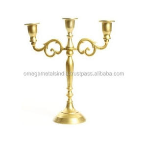 Lot de 3 chandeliers à une branche et bougeoirs en laiton pour l'exportation en gros - Product Image 5
