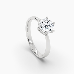 Anillo de Compromiso Clásico para Mujer con Moissanita de Corte Brillante de 1.00 CTW, Engaste de Garras, Certificado, Bañado en Rodio, Venta al por Mayor Premium - Product Image 2