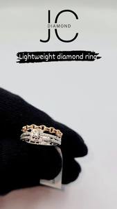 Anillos de diamantes ligeros para mujer Colecciones de lujo de oro y rosa blanca que incluyen un hermoso anillo de oro y Rosa Blanca - Product Image 2