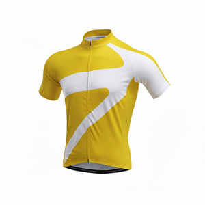 Men Short Sleeve <b>Cycling</b> Jersey Black White Color Blocking Fitted Zipper Closure Moisture Wicking Breathable Summer Wear - Product Image 2