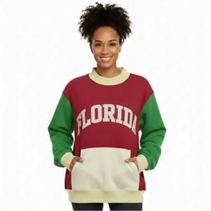 Sudadera con Capucha de Cuello Alto Acanalado para Mujer, Servicio OEM, Alta Calidad, Moderna, Ligera, con Logotipo Frontal Personalizado, para Uso Diario - Product Image 1