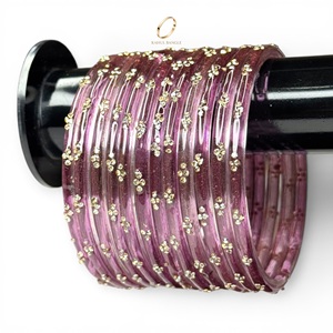Pulseras de Cristal de Cachemira de Moda, Color Lavanda Morado, con Diseño de Gotas de Lluvia, para Mujer, para Bodas y Fiestas, Precio al por Mayor - Product Image 2