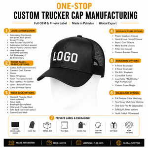 หมวกแก๊ปทรง Trucker 6 แผง พิมพ์โลโก้ตามสั่ง ระบายอากาศได้ดีด้านหลังเป็นตาข่าย ด้านหน้าผ้าคอตตอนทวิลล์ ปิดด้วย Snapback พลาสติก สำหรับผู้ชายและผู้หญิง สวมใส่สบายๆ - Product Image 2
