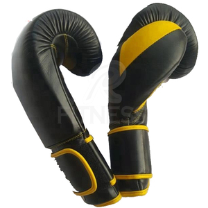 Gants de boxe professionnels en cuir pour adultes, 16 oz, coupe-vent, imperméables, antidérapants, fermeture auto-agrippante, absorption des chocs - Product Image 1