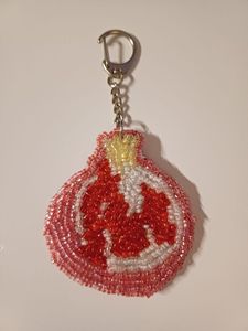 Classic Handmade Embroidery Beaded <b>Keychain</b> with Elegant Floral Embellishments Eco-Friendly - Product Image 1
