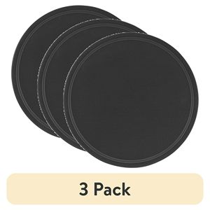 Plaque à pizza antiadhésive de 12 pouces, gris foncé, en métal, outil de cuisine (lot de 3) - Product Image 1