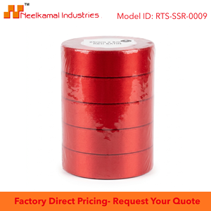 Cinta de Raso Roja de 25mm, de una Sola Cara, Paquete de 5 Rollos x 8m, para Mesas de Restaurante, Tarjetas de Menú, Adornos para Botellas, Decoración para Hostelería, EE. UU. - Product Image 6