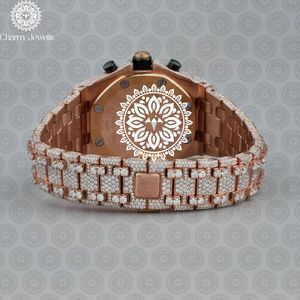 Reloj de Lujo para Hombre Charm_Jewells, Acero Inoxidable, Esfera de 40 mm, Correa de 20 mm, Bisel con Diamantes, Cierre Oculto con Botón, Movimiento Mecánico - Product Image 6