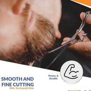 Tijeras de Peluquería Profesionales de Acero Inoxidable Clásicas con Hoja Recta Afilada y Mango Antideslizante para Peinar el Cabello - Product Image 6