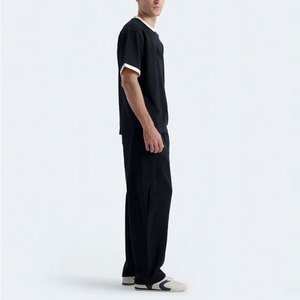 210 Gsm Oversize Regular Fit 100% Cotton O-Neck Solid Color Breathable Quick Dry Low-Price Wholesale Baggy Tee Sale - Product Image 3