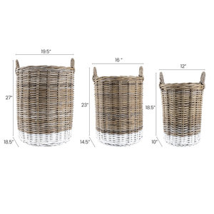 Handwoven Natural Rattan Basket Decorative Storage <b>Bin</b> for Laundry <b>Wicker</b> <b>Bin</b> - Product Image 4