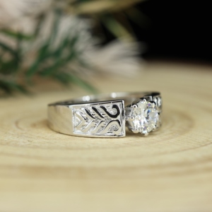 Creative Craft Round Cut Moissanite <b>Solitaire</b> <b>Ring</b> For Womens original 925 <b>Silver</b> Classic Style Engagement Gift <b>Ring</b> for Lovers - Product Image 5