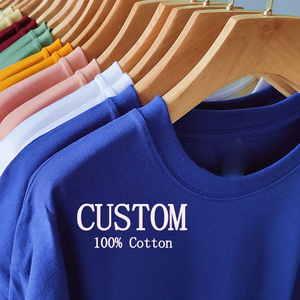 เสื้อยืดคุณภาพสูง ผ้าฝ้าย 100% แบบเปล่า สำหรับโปรโมชั่น สกรีนโลโก้และป้ายได้ แขนสั้น ทรงปกติ สำหรับผู้ชาย สวมใส่สบายๆ - Product Image 4