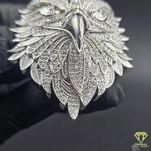 Pendentif Tête de Hibou Hip Hop Sertie de Diamants VVS Cultivés en Laboratoire en Argent Sterling 925, Breloque Animale, Bijoux Personnalisables avec Logo - Product Image 5